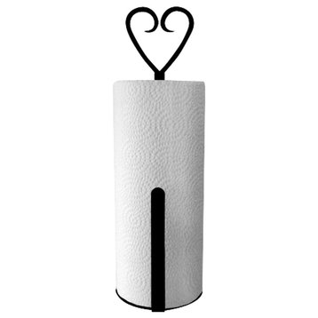 Heart Paper Towel Holder With Vertical Wall Mount