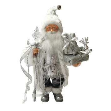 15" Silver Gift Bearer Santa