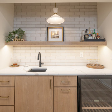 Modern Parkville Basement Remodel with Media Zone + Flex Spaces