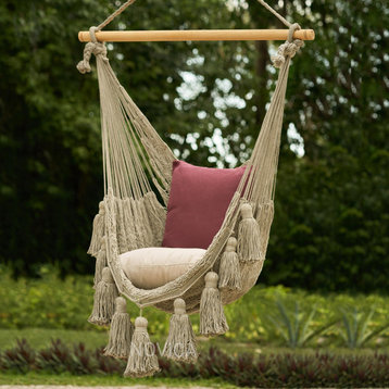 Novica Handmade Ocean Seat In Ivory Cotton Hammock Swing (Single)