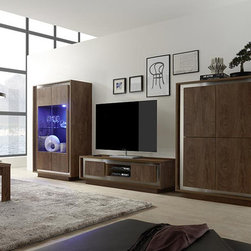 Italian Wall Unit SKY Cognac by LC Mobili - $2,749.00 - Entertainment Centers And Tv Stands