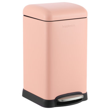 Betty Retro Mini 3.2-Gallon Step-Open Trash Can, Pink
