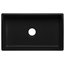 Austen Farmhouse Fireclay 30" Single Bowl Kitchen Sink, Tea Kettle Gloss Black