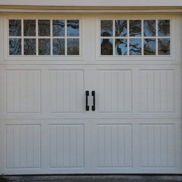 Carriage house overhead garage doors