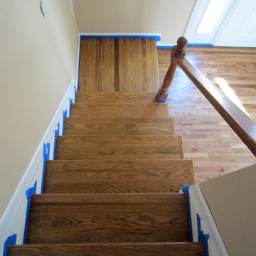 EAST HAMPTON: RUSTIC RED OAK REFINISHED WITH FRUITWOOD STAIN AND BONA TRAFFIC HD