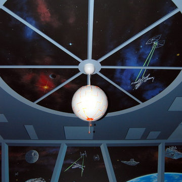 Star Wars: The Force Awakens Murals in a bedroom by Tom Taylor of Mural Art LLC