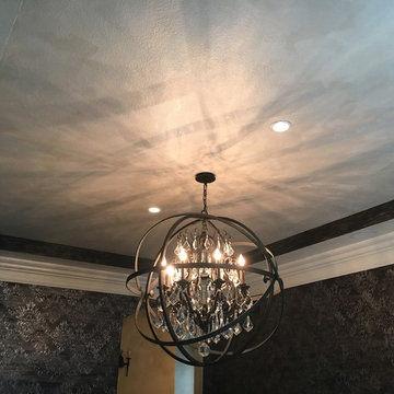 Carmel, Indiana Custom Stenciled Metallic Dining Room