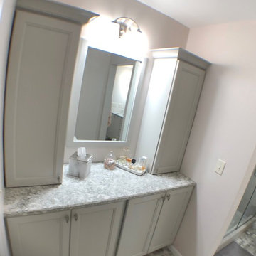 Beautiful Bathroom Remodel-Koch Bristol Painted Oyster Cambria Berwyn Quartz