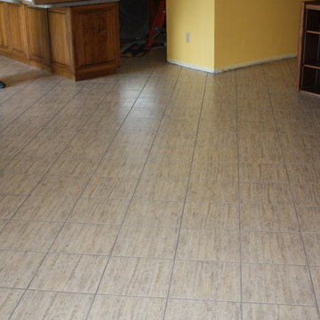 New tile floors set on a 45 degree angle
