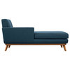 Gianni Azure Left-Facing Upholstered Fabric Chaise