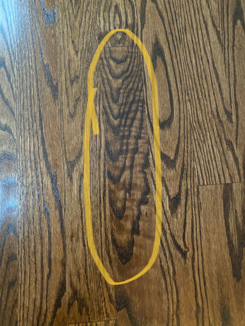 Wood floor stain done correctly?