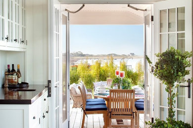 Home bar - coastal home bar idea in Boston