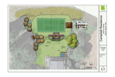 Farmhouse home design photo in Seattle