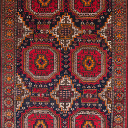 Semi antique Persian Balouch rug 3'4 X 6'3 - Area Rugs