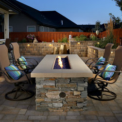 Large Outdoor Dining Fire Table - Fire Pits