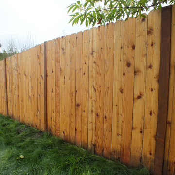 Fence Restoration, before & after pressure washing