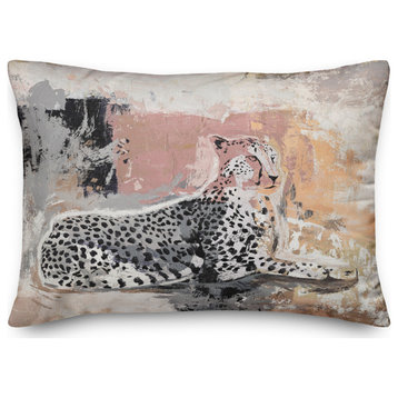Jungle Cat Abstract 14"x20" Spun Poly Pillow