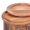 Vidaxl Vitrine Cabinet Natural 19.7X19.7X29.9 Solid Mahogany Wood, 283844