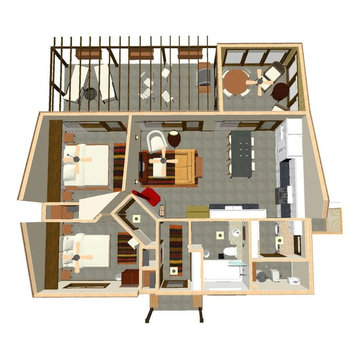 Bird's eye view of the interior