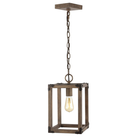Magnolia 8.13" Adjustable Iron LED Pendant, Brown
