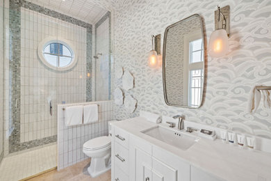 Example of a beach style bathroom design in Jacksonville
