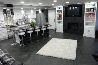 Inspiration for a modern home design remodel in Seattle