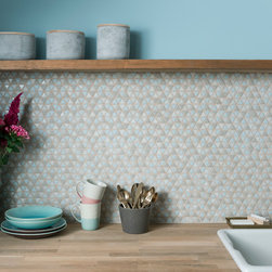 Templo Sky Mix Triangle Glass Mosaic Tile - Products