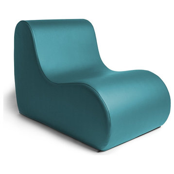 Midtown Large Foam Chair, Commercial Soft Seating, Premium Vinyl, Teal