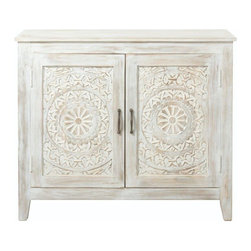 Chennai Whitewash Nightstand - Nightstands And Bedside Tables