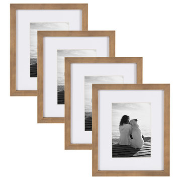 Gallery Wood Picture Frame, Set of 4, Rustic Brown, 8"x10"