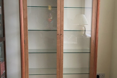 Oak glazed display cabinet