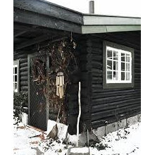 Black Log Cabin