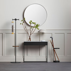 Blu Dot Construct 1 Drawer Console - Marble / Black - Console Tables