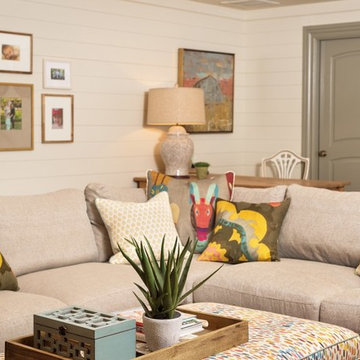 Colorful and Vibrant Basement