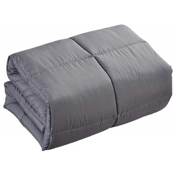 Dark Gray Medium Warmth Down Alternative Comforter King California King