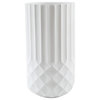 White 24in. Tall Round MgO Planter