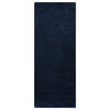 Hand Knotted Loom Silk Area Rug Solid Blue