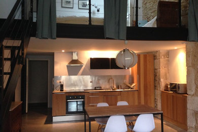 Idée de décoration pour une cuisine bohème.