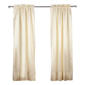Cream Rod Pocket 90% blackout Curtain / Drape / Panel   - 80W x 96L - Piece