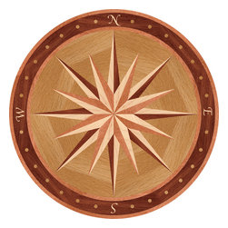 Oshkosh Designs - Chatham Wood Medallion, 30" Unfinished, 5/16" Thick - Floor Medallions And Inlays