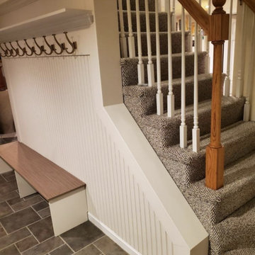Boston Area Custom Garage Entryway Shoe Storage