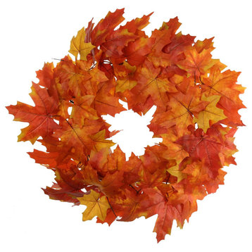 24" Maple Leaf Wreath - Fall Door, Thanksgiving