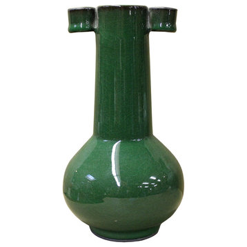 Chinese Ru Ware Celadon Ceramic Green Color Vase cs2548