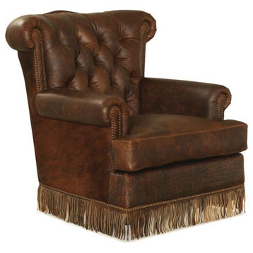 Swivel Glider Tufted Back Accent Chair