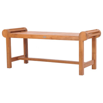 Teak Wood Lutyens Outdoor Patio Backless Bench made from A-Grade Teak Wood