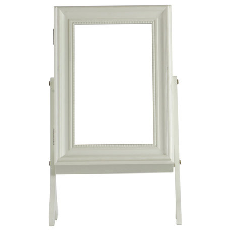 Charlotte Tabletop Jewelry Armoire, Ivory