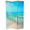6' Tall Double Sided Ocean Room Divider