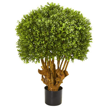 Nearly Natural 3' Boxwood Artificial Topiary Tree