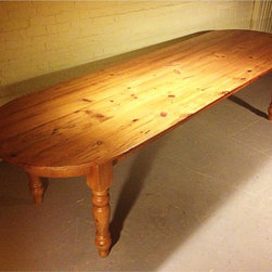 120"L x 36/39"W Reclaimed Barn Wood Dining Table - Dining Tables