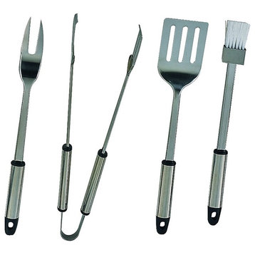 Mintcraft Q-430A3L BBQ 4 Pieces Barbecue Tool Set, Stainless Steel